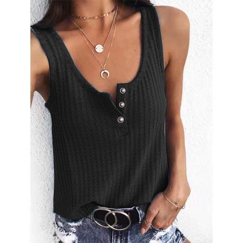Summer U Neck Sleeveless Tank Tops