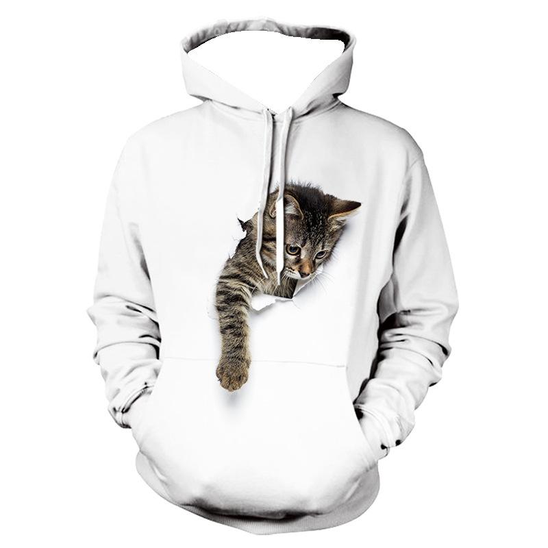 Casual Round Neck 3D Print Hoodies for Lovers-STYLEGOING