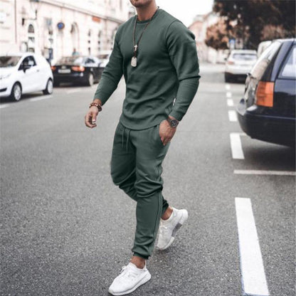 Casual Long Sleeves Men Two Pieces Suits-STYLEGOING
