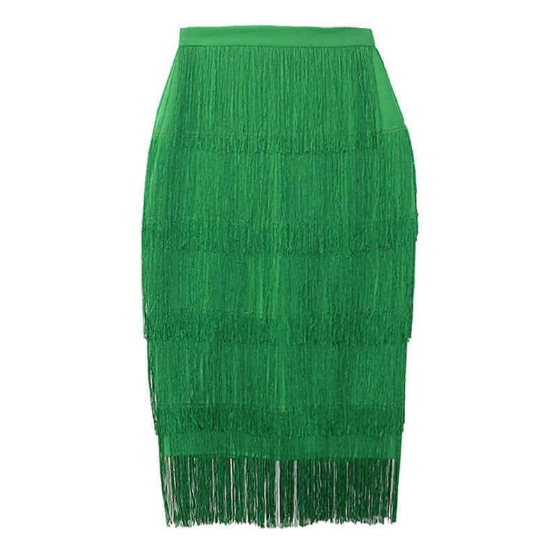 Sexy High Waist Tassels Skirts