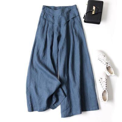 Loose High Waist Linen Pants-STYLEGOING
