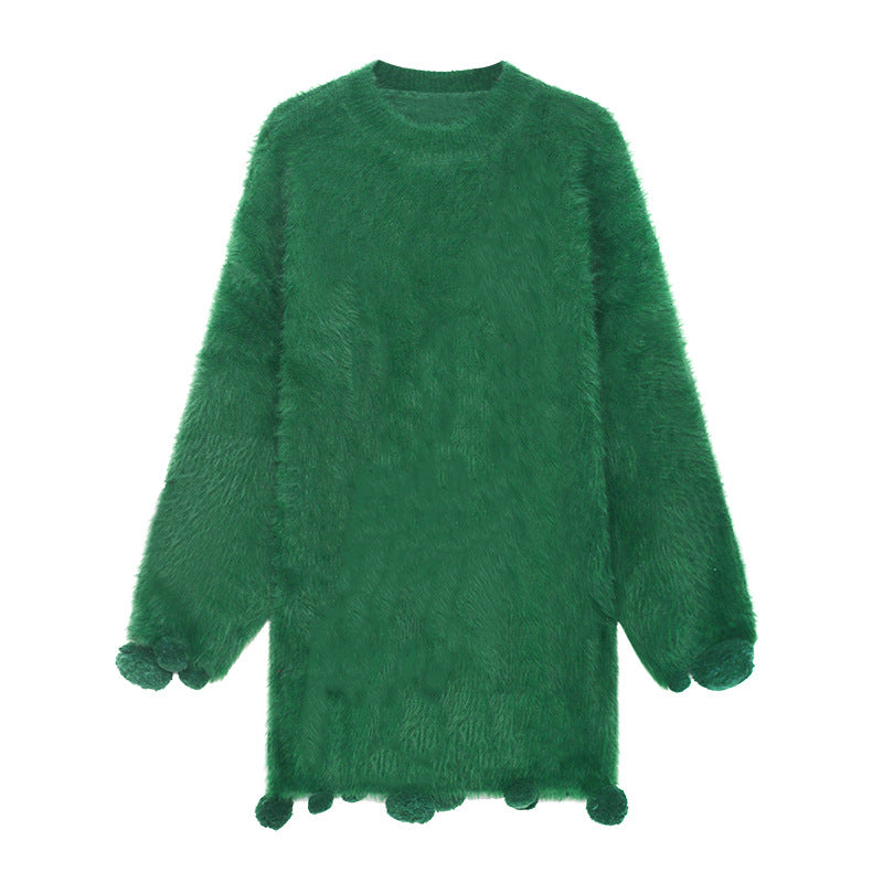 Lovely Velvet Mink Cozy Short Dresses for Women