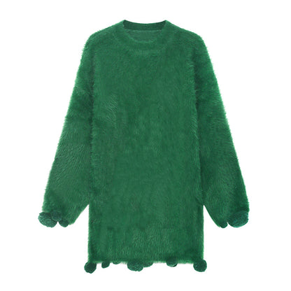 Lovely Velvet Mink Cozy Short Dresses for Women