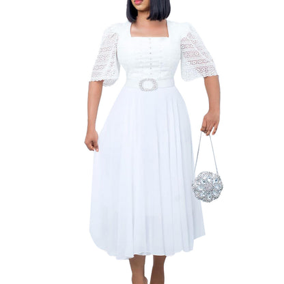 Elegant Chiffon Women Dresses with Belt