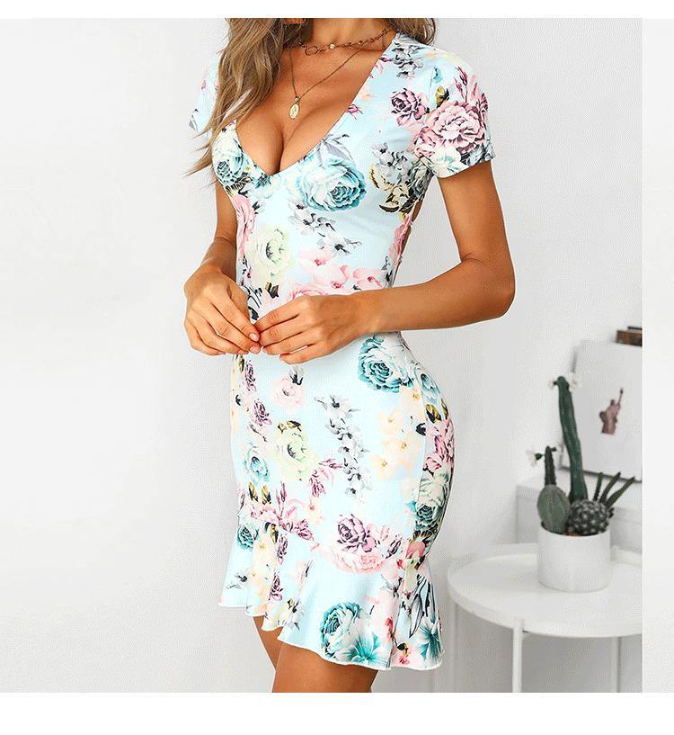 Sexy Women Backless Sheath Dresses-STYLEGOING
