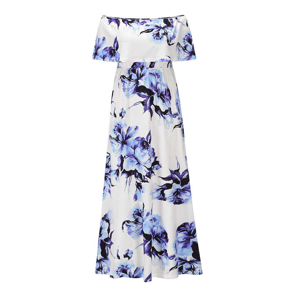 Sexy Strapless Women Boho Long Dresses