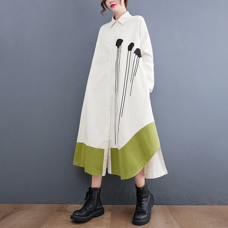 Elegant Long Sleeves Shirt Dresses for Women
