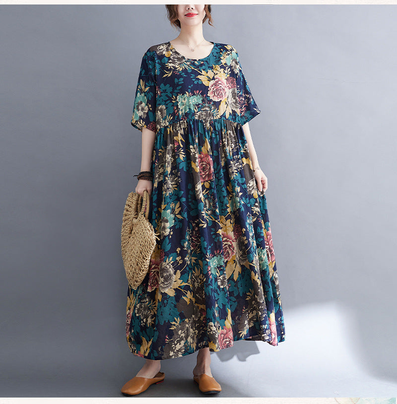 Vintage Linen Summer Long Dresses