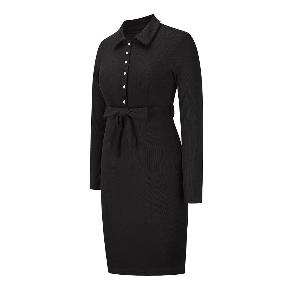 Women Knitting Pullover Bodycon Dresses-STYLEGOING