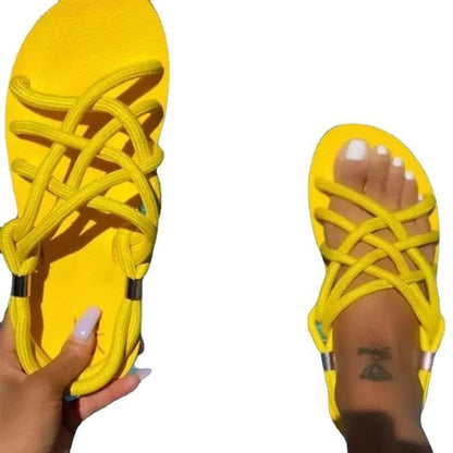 Summer Plus Sizes Flat-bottomed Beach Beach Sandals-STYLEGOING