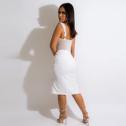 Sexy Backless Two Pieces Night Party Dresses