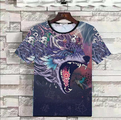 Summer 3D Animal Print Men T Shirts-STYLEGOING