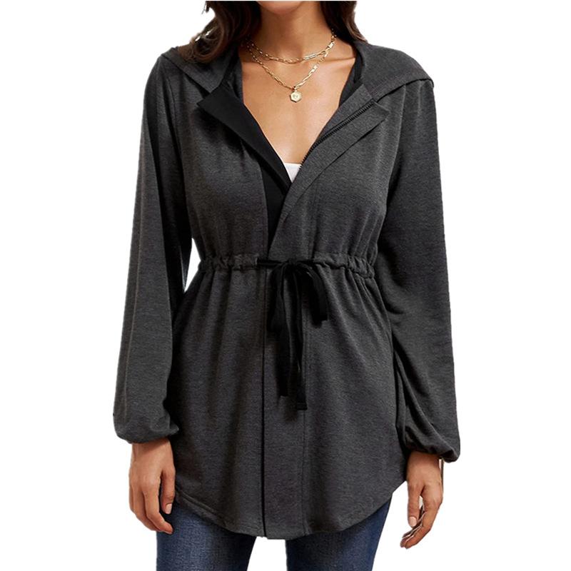 Casual Zipper Slim Waist Women Hoody Coat--Free Shipping at meselling99