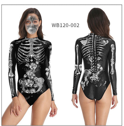 Halloween Human Tissue Night Party One Piece Swimwear