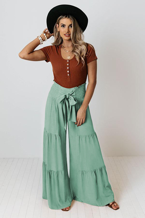 Casual Elastic Waist Loose Pants for Women