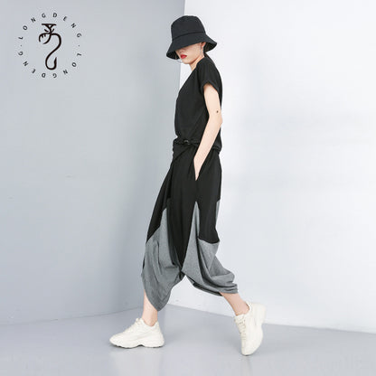 Summer Elastic Waist Plus Sizes Harem Pants for Women