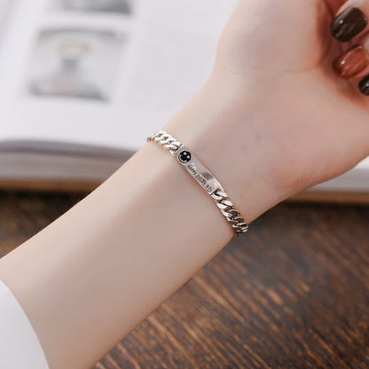 Happy Everyday Tank Style Women Sterling Silver Bracelets