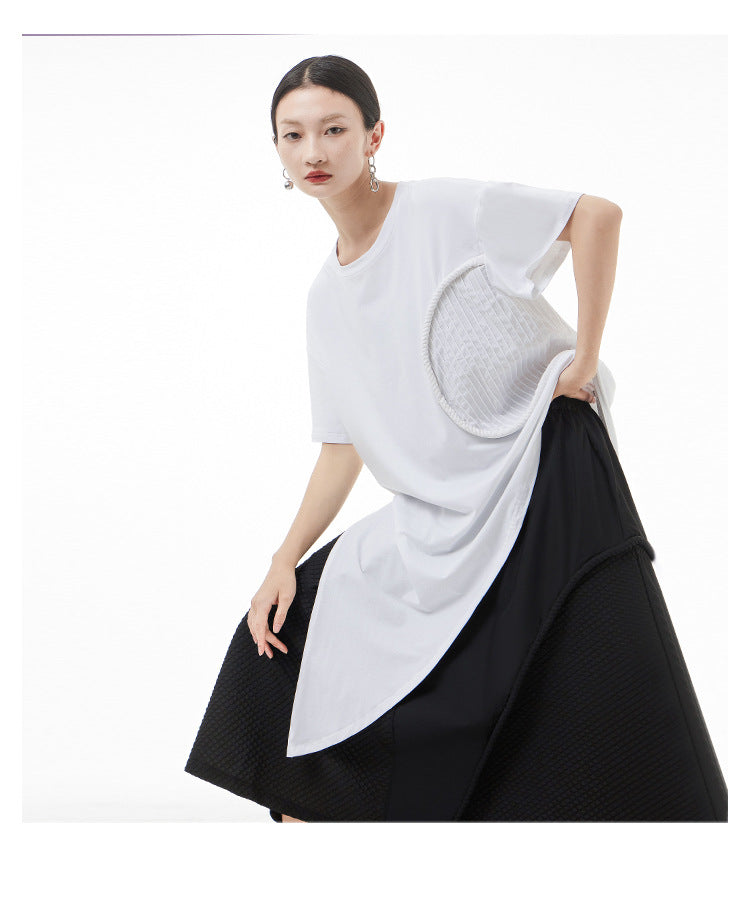 Simple Irregular Design Summer Women T Shirts