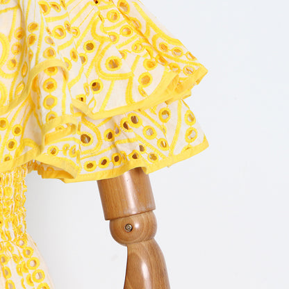 Sexy Off The Shoulder Ruffled Long Dresses