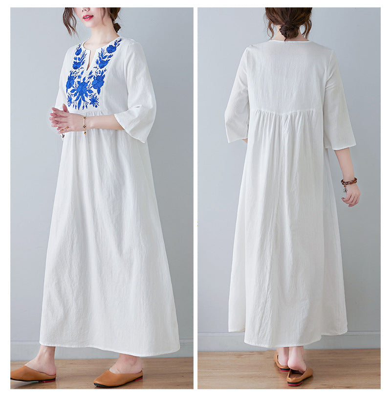 Bohemian Linen Summer Long Dresses