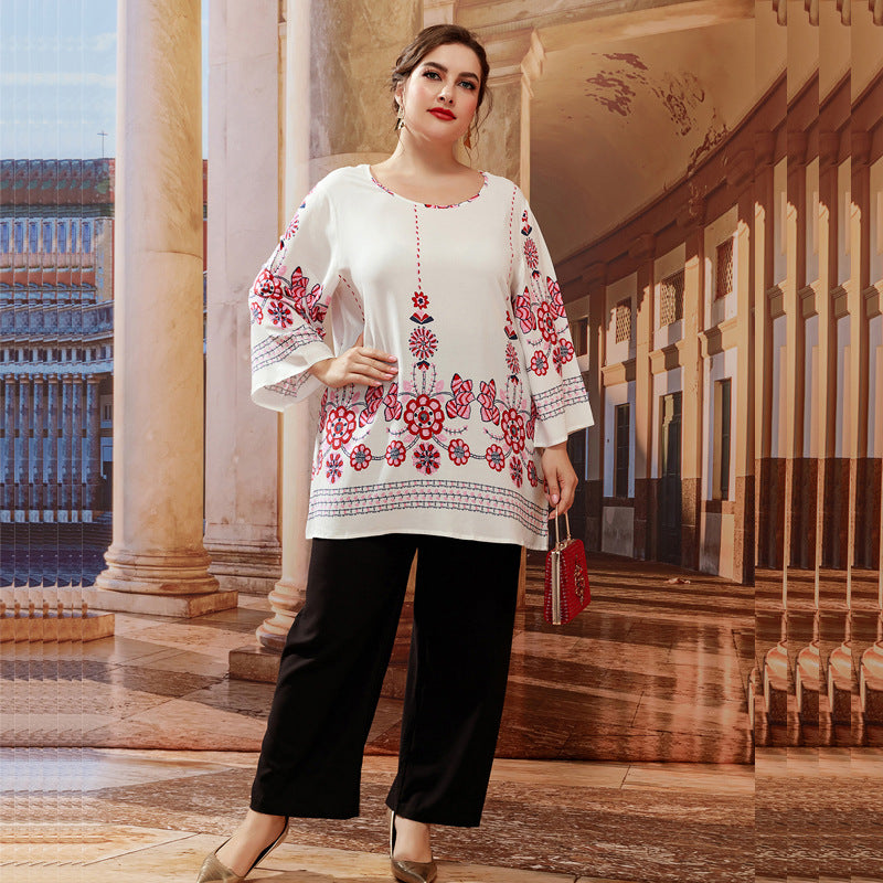 Elegant Cotton Plus Sizes Women Blouses