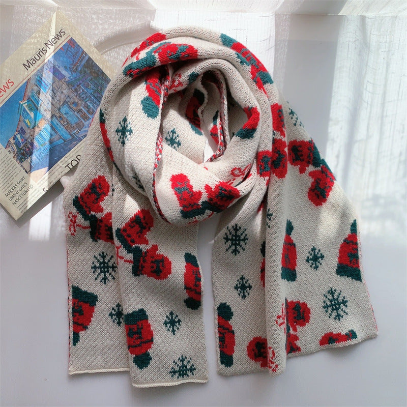 Lovely Warm Knitting Girl's Scarf for Christmas
