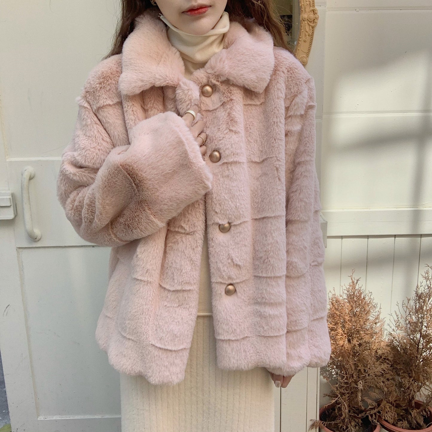 Winter Artificial Fur Overcoats for Women