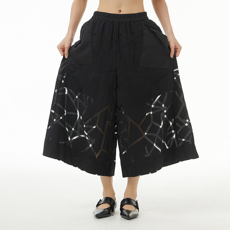 Summer Leisure Plus Sizes Wide Legs Pants