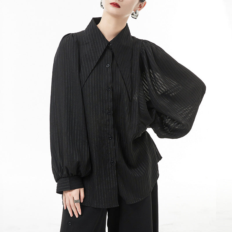 Designed See Through Long Sleeves Shirts for Women
