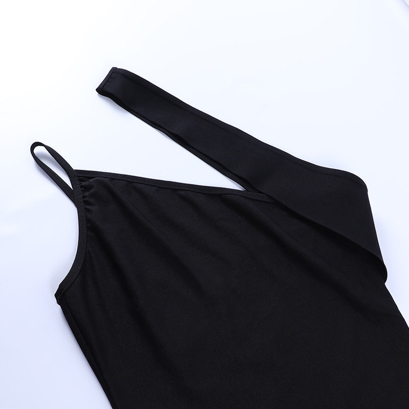 Sexy Black One Shoulder Short Dresses for Women
