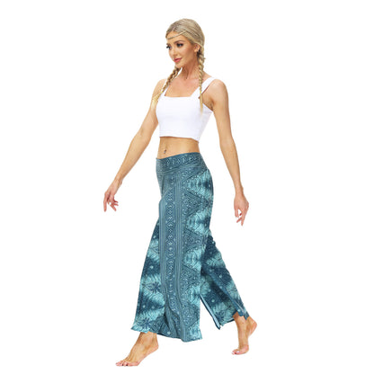 Casual Floral Print Women Yoga Loose Pants