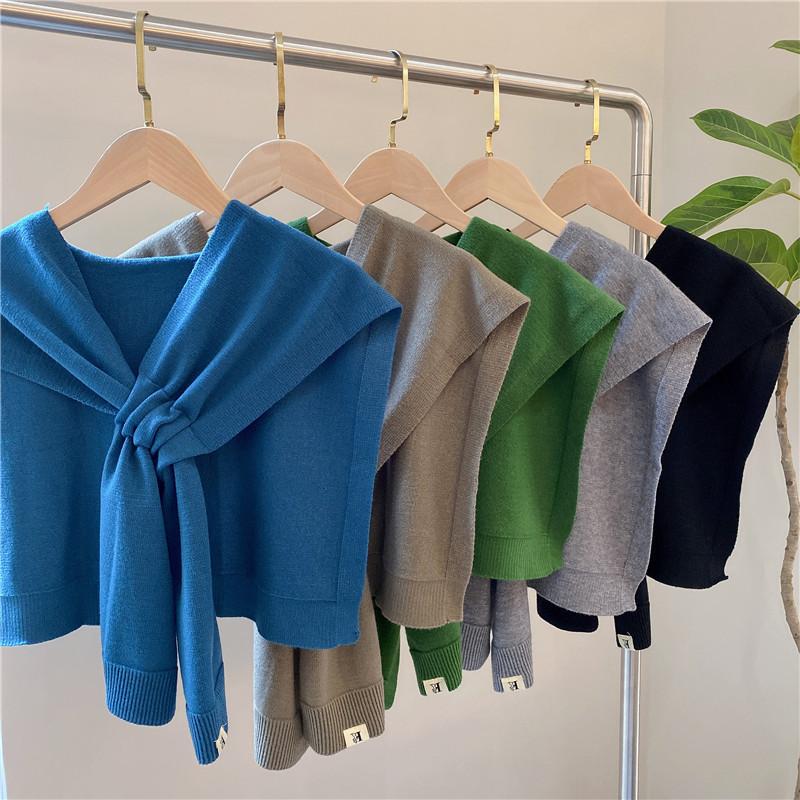 Fashion Women Cross Knitting Cape