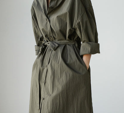 Loose Women Long Sleeves Trenchcoats