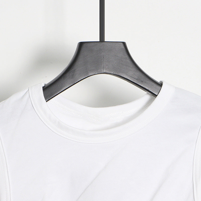 Sexy Designed Irregular Drawstring Summer T Shirts