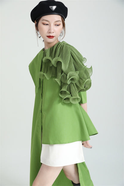 3D Designed Asymmetrical Summer Shirts Dresses