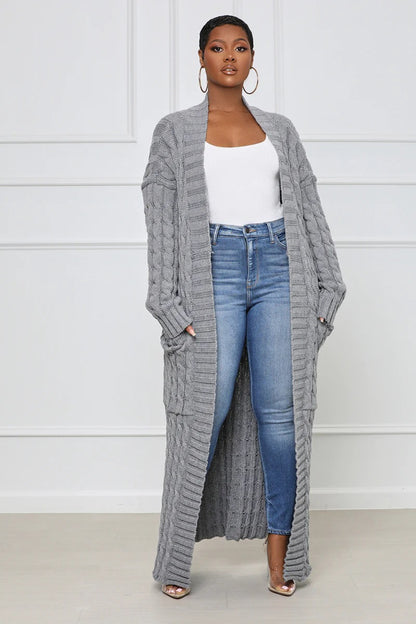 Casual Long Knitted Cardigan Overcoats for Women