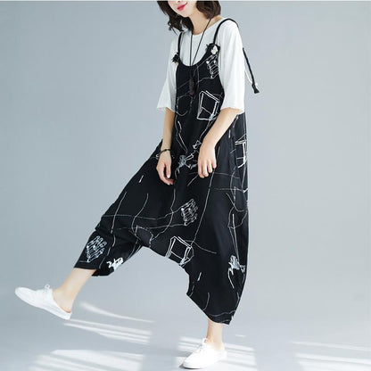 Women Summer Plus Sizes Haren Rompers-STYLEGOING
