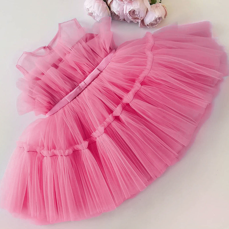 Cute Bow Sleeveless Princess Party Dresses