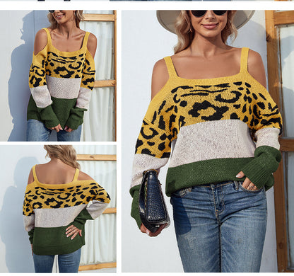 Sexy Off The Shoulder Women Knitting Sweaters