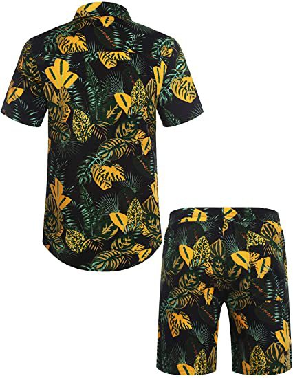 Leisure Summer Men's Short Sleeves Shirts and Shorts
