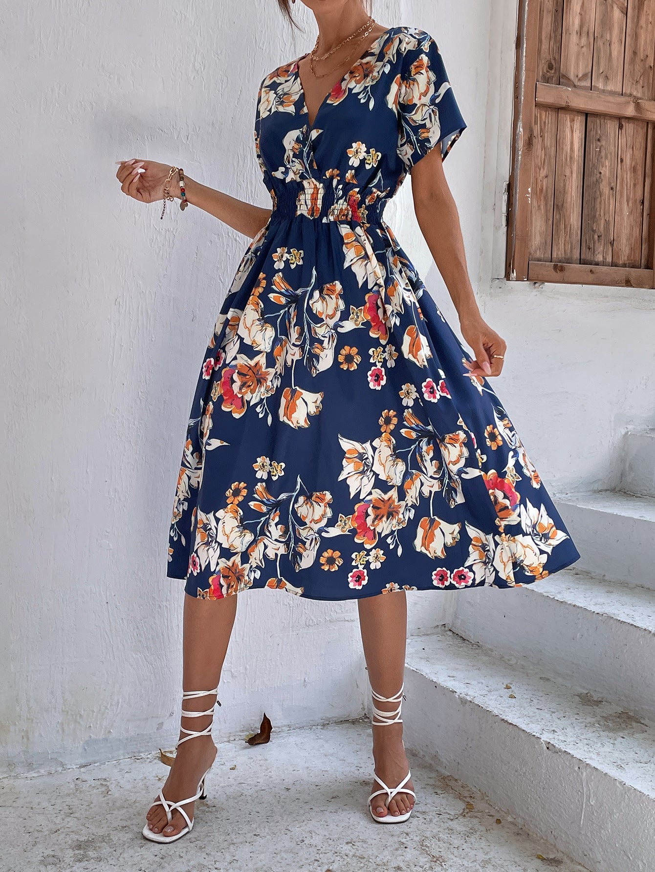 Summer Daily Short Sleeves Sun Dresses