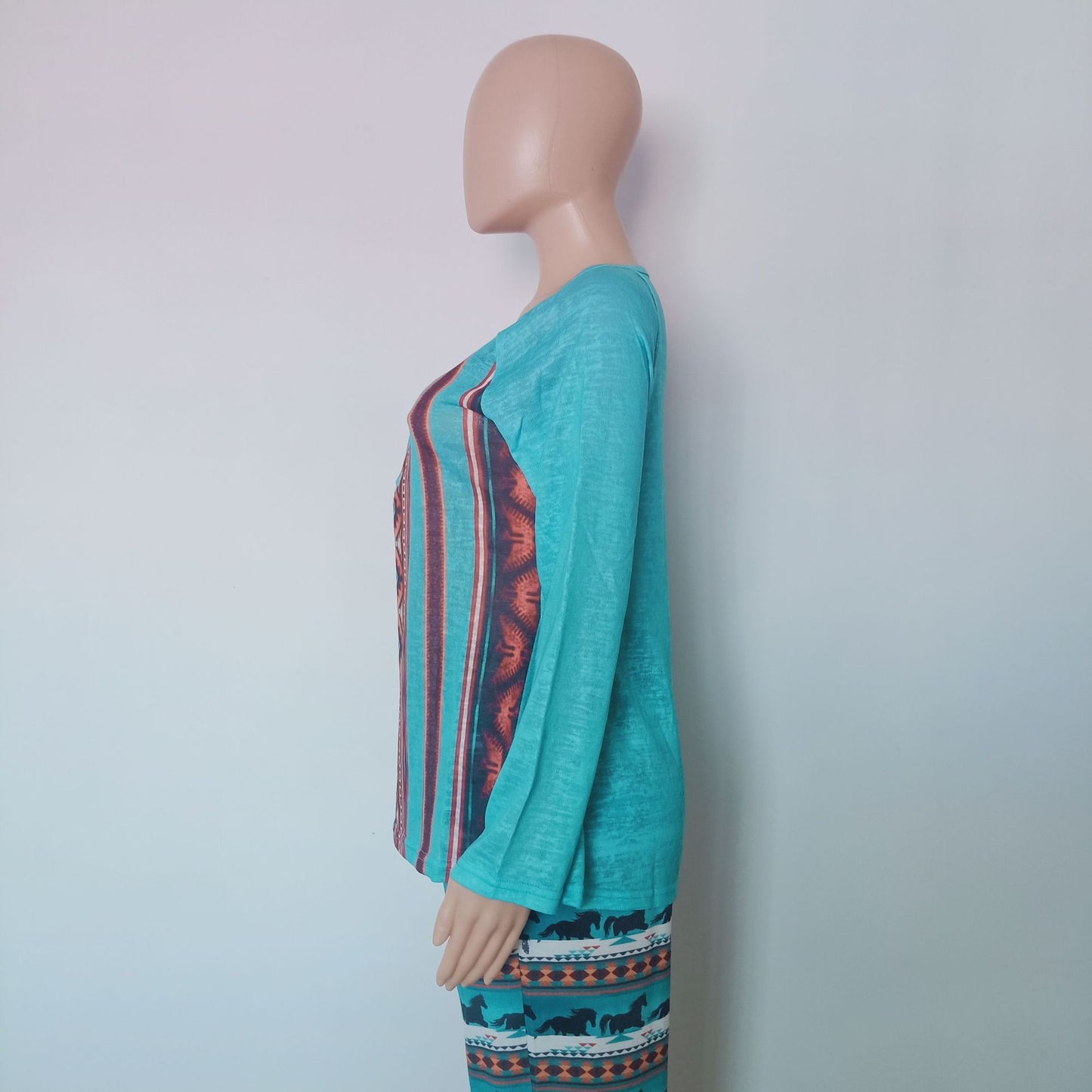 Casual Ethnic Long Sleeves T Shirts for Women
