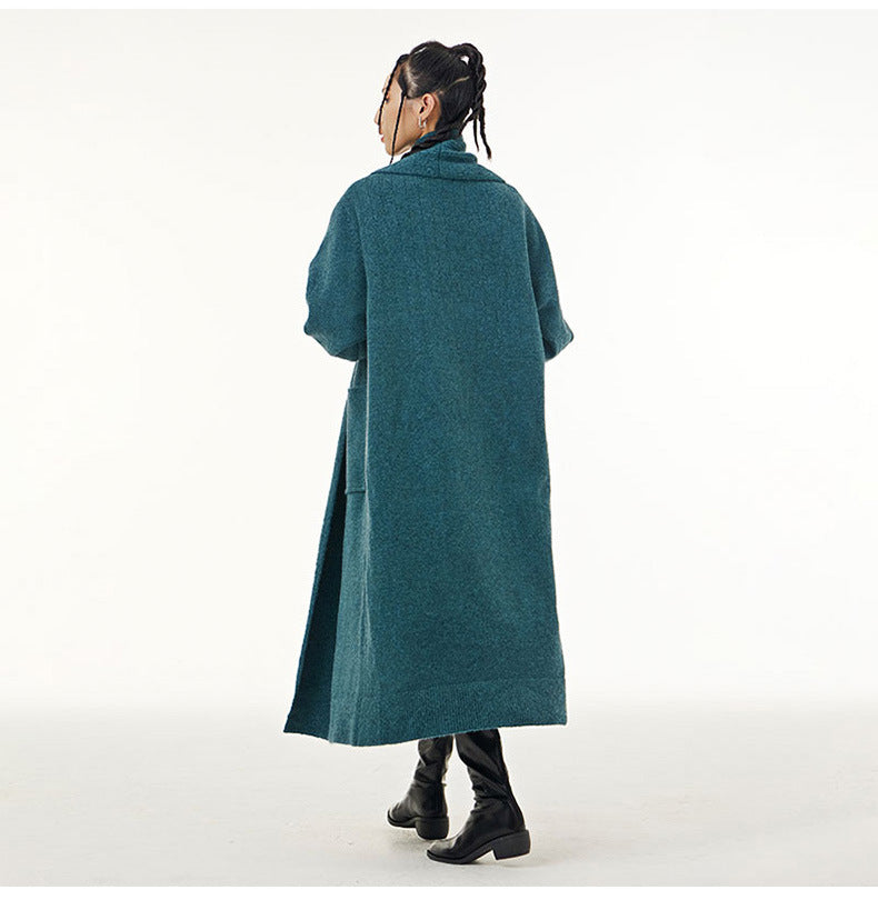Fall Women Knitted Long Coats