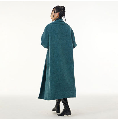 Fall Women Knitted Long Coats