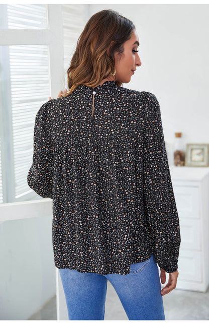 Casual Long Sleeves Spring Top Blouses for Women