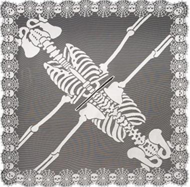 Halloween Lace Skeleton Print Cape