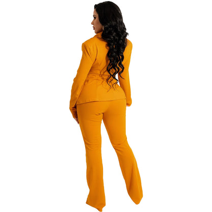 Casual Deep V Neck Women Two Pieces Outfit Sets