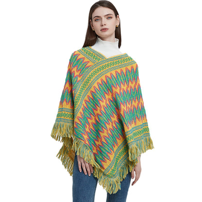 Winter Boho Shawl Capes for Women