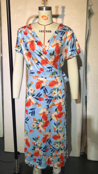 Summer Ruffled Flower Women Dresses