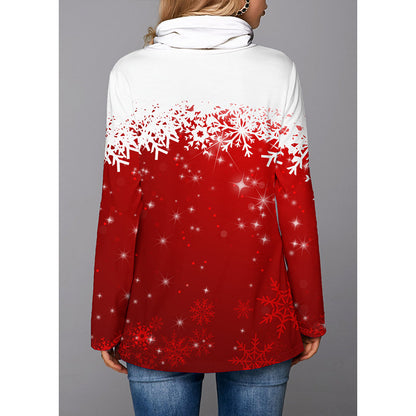 Merry Christmas Elk Print Pullover Sweaters